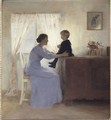 A Mother and Child in an Interior - Peder Vilhelm Ilsted