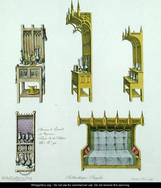 Fifteenth century French and Burgundian furniture - (after) Imbard, E.F.