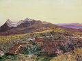 Cuillin Ridge Skye from Sligechan - John William Inchbold