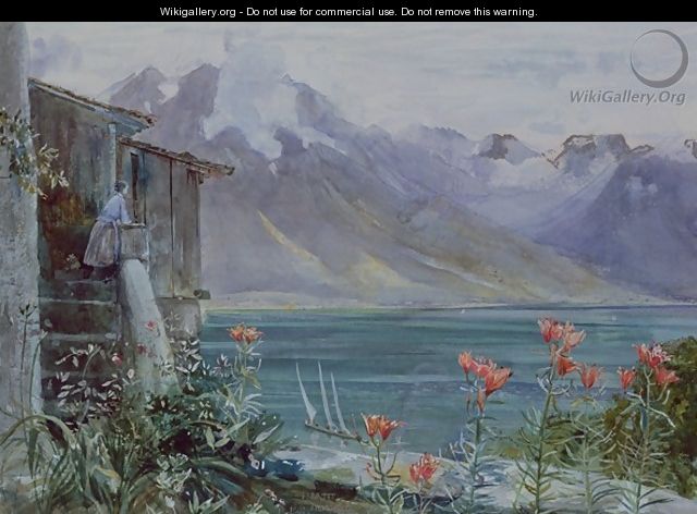 Ferritet Lake Geneva - John William Inchbold