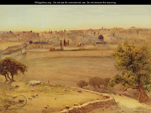 Jerusalem from the Mount of Olives - Stanley Inchbold