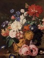 Flowers in a Terracotta Vase 2 - Jan Van Huysum