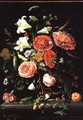 Still Life of Flowers in a Glass Vase - Jan Van Huysum