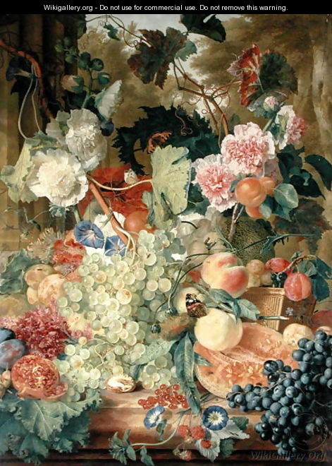 Fruit Flowers and Insects - Jan Van Huysum