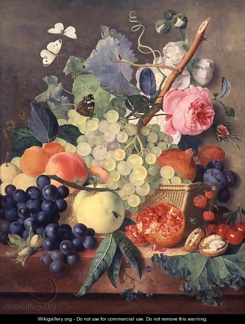 A Basket of Fruit - Jan Van Huysum