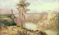 View of the Avon Gorge with the approved design for the Clifton Suspension Bridge - Samuel Jackson