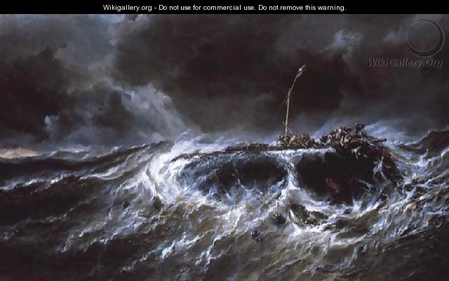 Shipwreck of the Three Master The Emily - Eugène Isabey