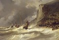 Storm on the Coast at Etretat Normandy - Eugène Isabey