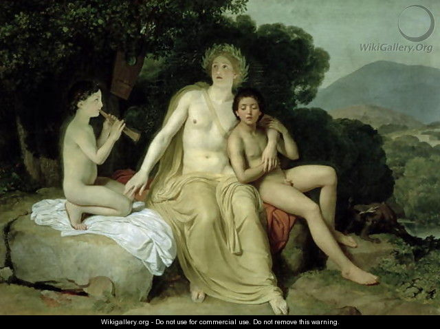 Apollo with Hyacinthus and Cyparissus Singing and Playing - Alexander Ivanov