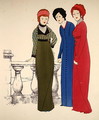 Three ladies in dresses - Paul Iribe