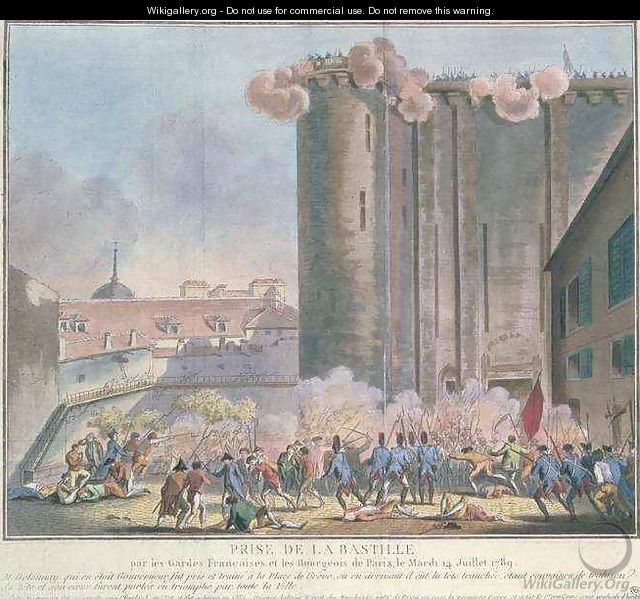 The Taking of the Bastille by the French Guards and the Bourgeoisie - Jean-Francois Janinet