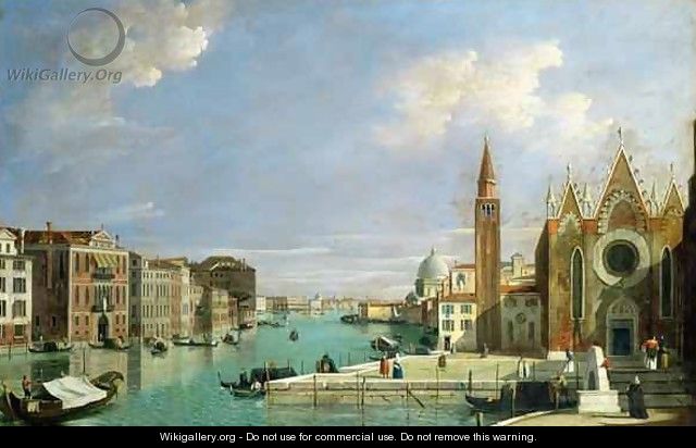 View of Grand Canal Venice from the Church of Santa Maria della Carita to the Bacino - William James