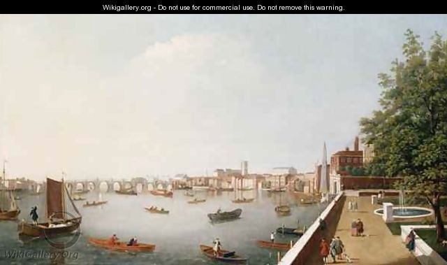 View of the River Thames from the Adelphi Terrace - William James