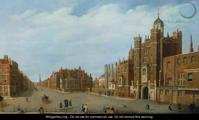 View of St Jamess Palace and Pall Mall - William James