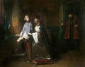 Louis XI of France surprising the Queen instructing the Dauphin contrary to his will - Claude Jacquand