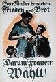 Poster urging women to vote in the German election - Martha Jaeger