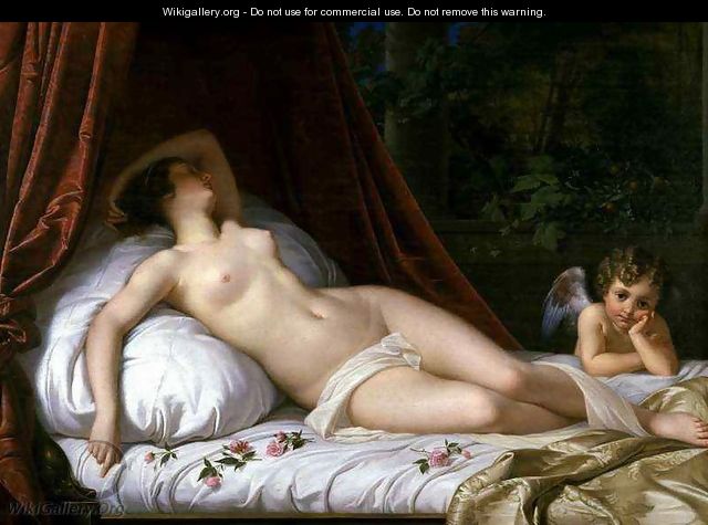 Recumbant Venus with Cupid - Emil Jacobs