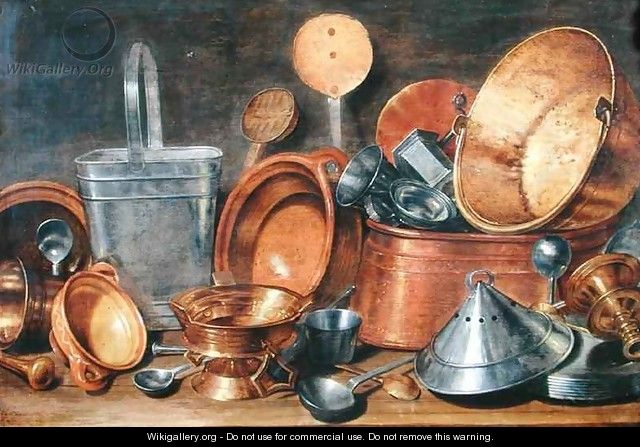 Still Life with Kitchen Utensils - Cornelis Jacobsz Delff