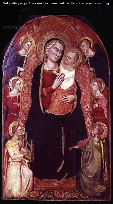 Virgin and Child Enthroned with Angels - Cione Jacopo di