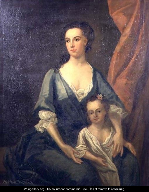 Portrait of Catherine Shorter with Horace Walpole 1717-97 - Charles Jervas