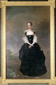 Portrait of a lady member of the Dundas family in a black velvet dress with lace sleeves - Charles Jervas