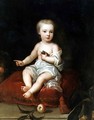 Portrait of Holles St John 1710-38 youngest son of Henry 1st Viscount St John as a child - (attr. to) Jervas, Charles