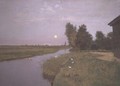 Landscape with Ducks on a River - Eugene Jettel