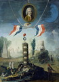 An Allegory of the Revolution with a portrait medallion of Jean Jacques Rousseau - Nicolas Henri Jeaurat de Bertry