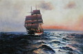 Sailing Ship at Sea - Alfred Serenius Jensen