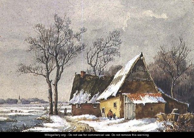 Winter Scene in the Low Countries - Edmond Jean