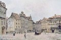 View of the north east side of the Staromestsky Rynk in 1896 - Vaclav Jansa