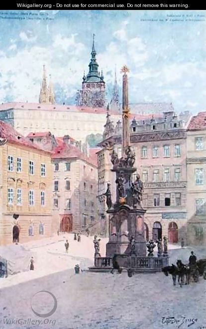 Plague Column of St Trinity Malostranske Namesti Mala Strana Prague - Vaclav Jansa