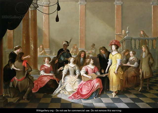 An Elegant Company at Music Before a Banquet - Hieronymus Janssens