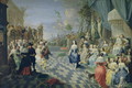 A Ball on the Terrace of a Palace - Hieronymus Janssens