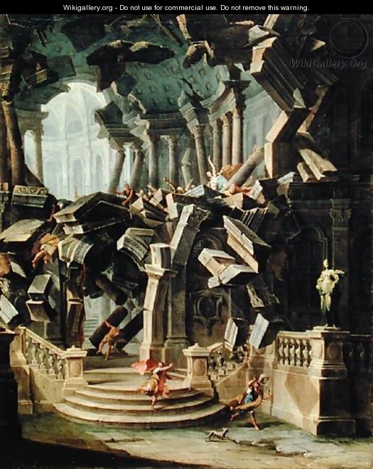 Samson Destroying the Temple of Dagan god of the Philistines - Antonio Joli