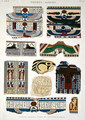 Illustrations of painted designs from the wrappings of the mummies - (after) Jomard