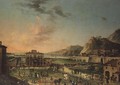 A capriccio panorama of the journey of Charles III King of the Two Sicilies - Antonio Joli