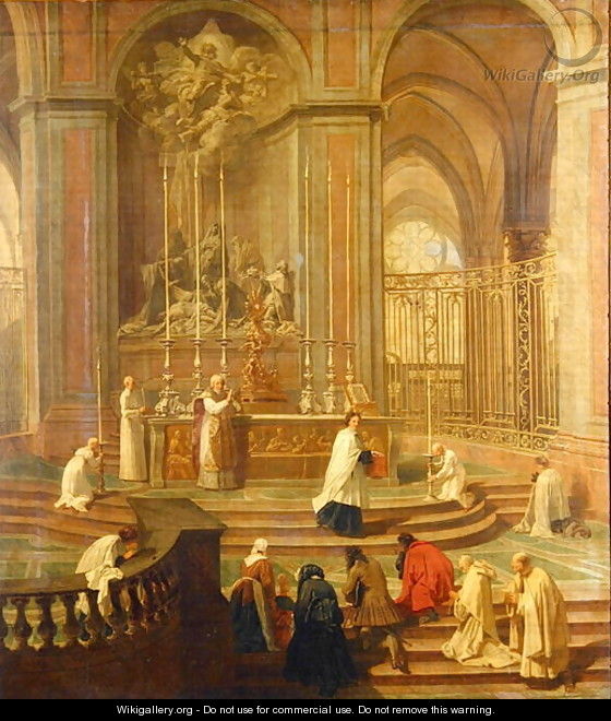 The Mass of Canon Antoine de La Porte or The Altar of Notre Dame - Jean-baptiste Jouvenet