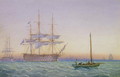 HM Frigates at Anchor - John and William Joy