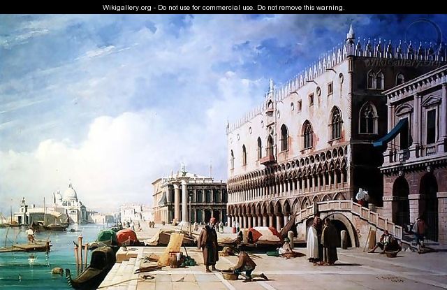 The Quayside Venice - Jules Romain Joyant
