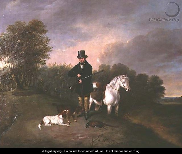 Sportsman with dogs and game - Samuel John Egbert Jones