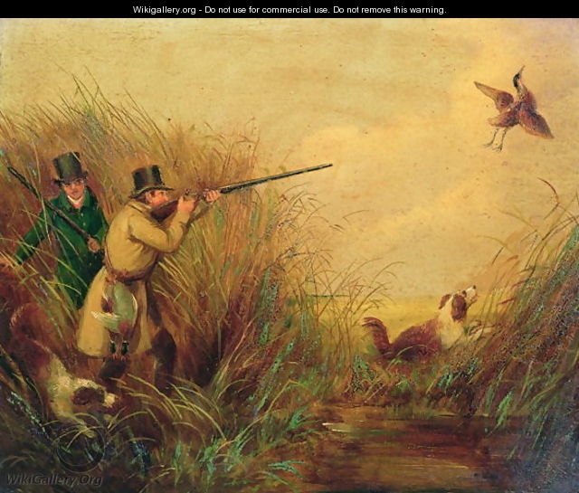 Duck Shooting Amongst Reeds - (after) Jones, Samuel John Egbert