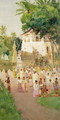 Crowds at a Monument in India - T. Hampson Jones