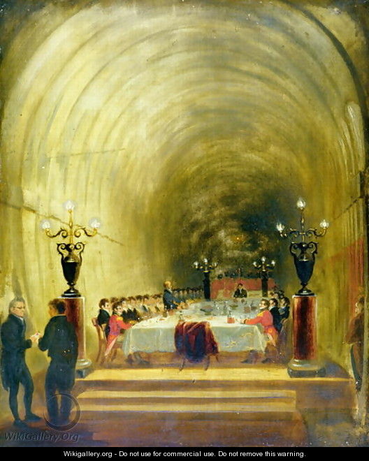 Banquet in Thames Tunnel held on 10th November 1827 - George Jones