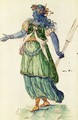 Costume design for the Torchbearer of Oceania from The Masque of Blackness - Inigo Jones