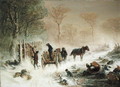 Loading Wood in the Snow - Hermann Kauffmann