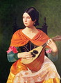 Young Woman with a Mandolin - Vekoslav Karas