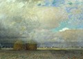 Landscape with Huts - Leopold Karl Walter von Kalckreuth