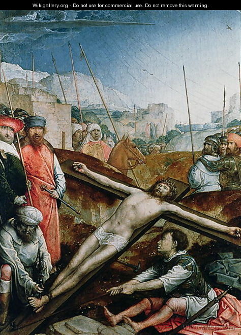 Christ Raised on the Cross - Flandes Juan de