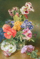 Roses Poppy and Pelargonia - James Holland